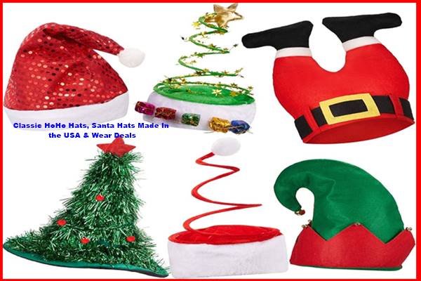 Classic HoHo Hats, Santa Hats Made In the USA & Wear Deals