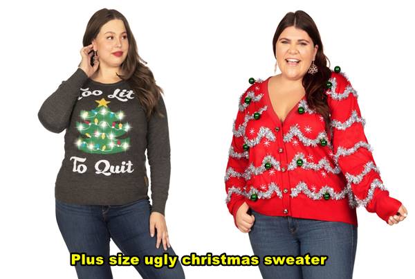 Plus size ugly christmas sweater